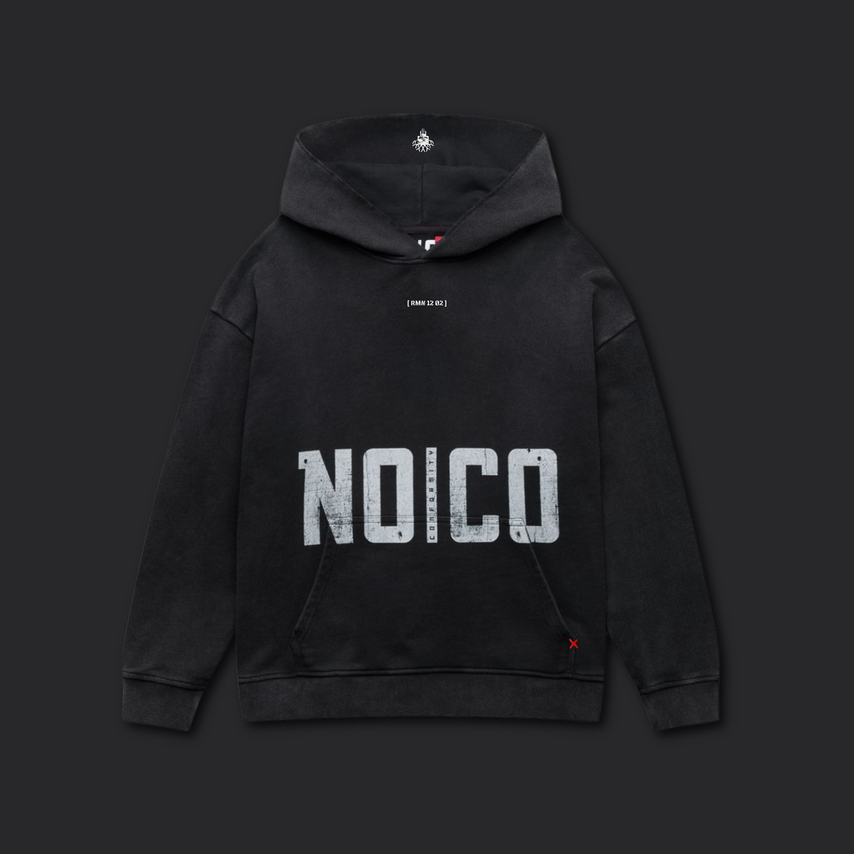 ICON_HOODIE / WASHED BLACK
