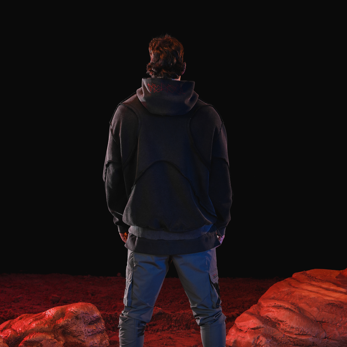 X_HOODIE / WASHED BLACK