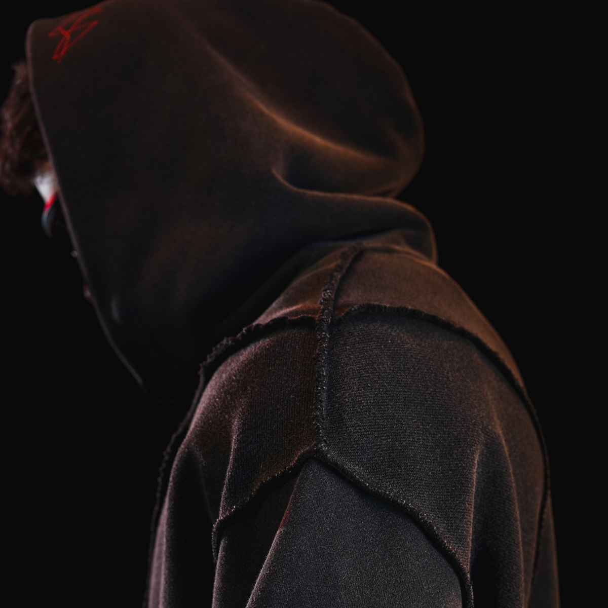 X_HOODIE / WASHED BLACK